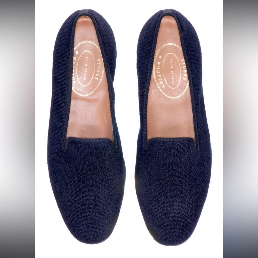 Stubbs & Wootton navy needlepoint loafers - Picture 2 of 10